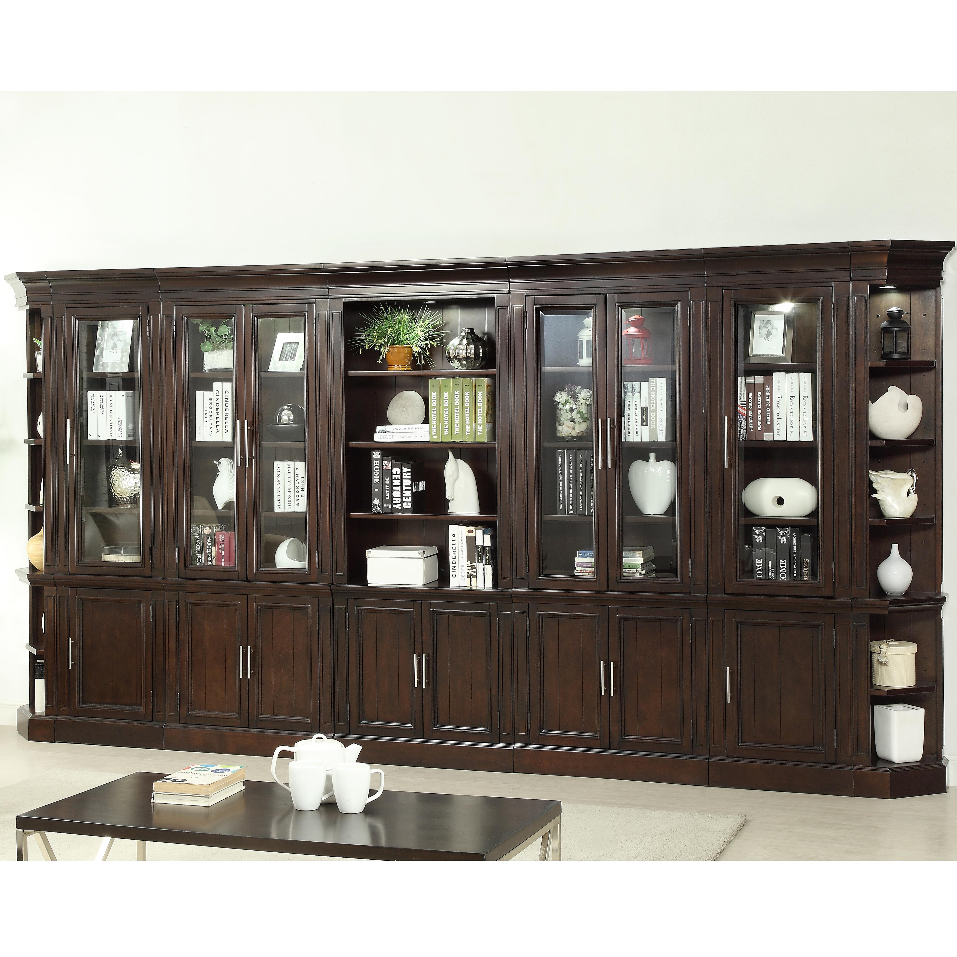 PH Stanford STA Wall Unit 4 Wall Unit with 32 Shelves Del Sol Furniture Bookcase Closed